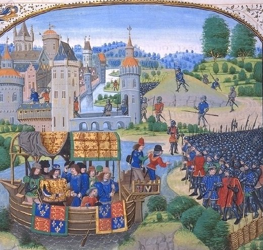 Richard II meets rebels Jean Froissart's Chronicles (Bib. Nat. Fr. 2644, fol. 154v), 15th century manuscript