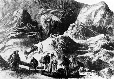Transport cachette Deir el-Bahari 1881
