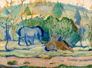 Chevaux au paturage Franz Marc