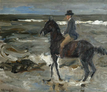 Max Liebermann, cavalier sur la plage, 1904