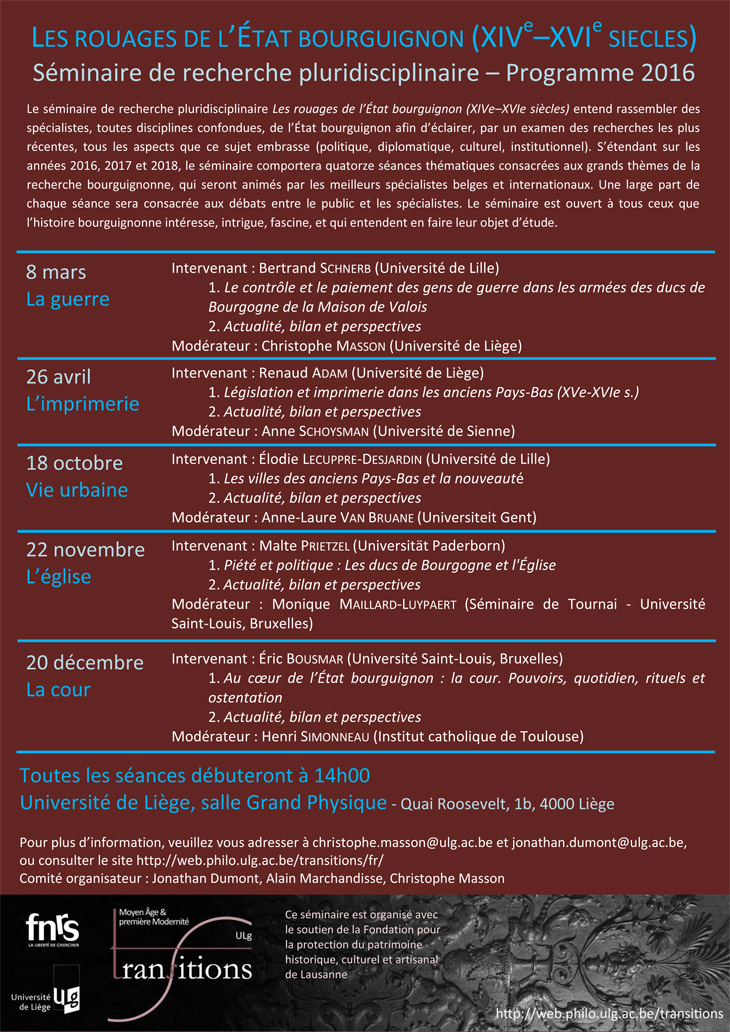 Programme Séminaire 2016